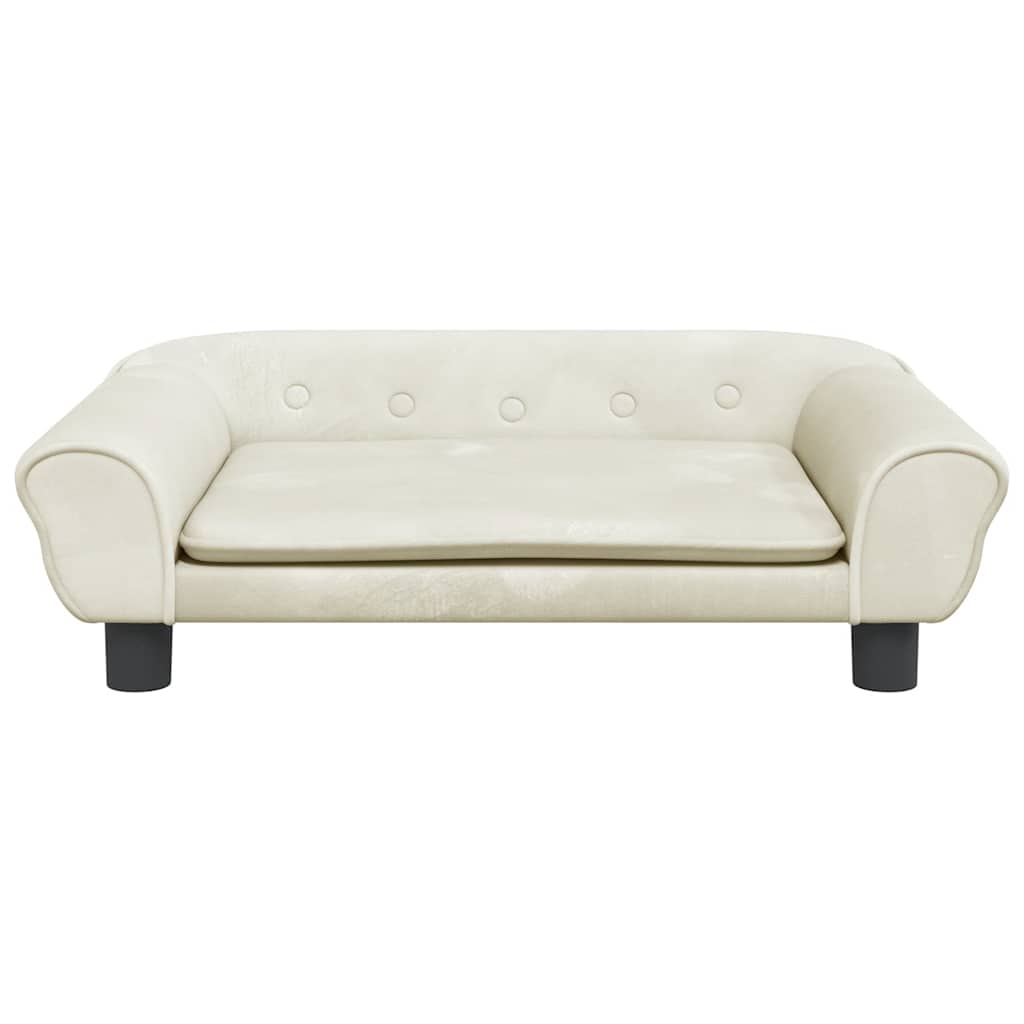 Vidaxl Hundekorb 70x48x22 cm Samtcreme farbig