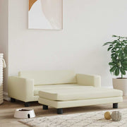 Vidaxl Hundekorb mit Erweiterung 100x50x30 cm künstliche Ledercreme -Colored - afbeelding 1