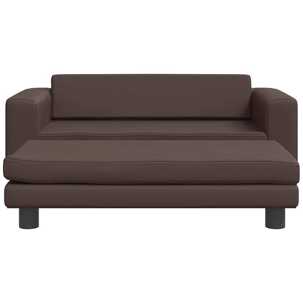 Vidaxl Hundekorb mit Erweiterung 100x50x30 cm künstliches Lederbraun