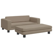Vidaxl Hundekorb mit Erweiterung 100x50x30 cm künstlicher Leder Cappuccino - afbeelding 2