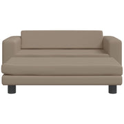 Vidaxl Hundekorb mit Erweiterung 100x50x30 cm künstlicher Leder Cappuccino - afbeelding 3