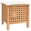 Vidaxl Badezimmerhocker 48x47,5x52 cm Festes Walnussholz