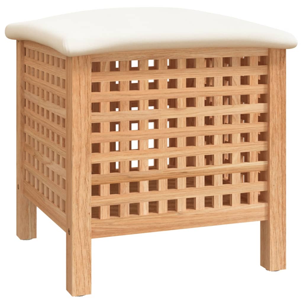 Vidaxl Badezimmerhocker 48x47,5x52 cm Festes Walnussholz