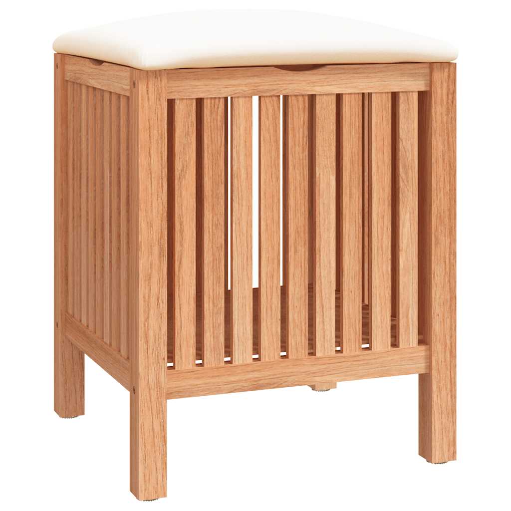 Vidaxl Badezimmerhocker 40,5 x 40 x 52 cm Festes Walnussholz