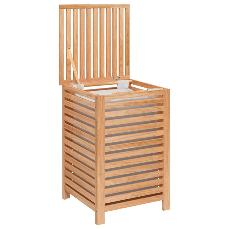 Vidaxl Waschkorb 45x45x65 cm Festes Walnussholz