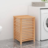 Vidaxl Waschkorb 45x45x65 cm Festes Walnussholz - afbeelding 3