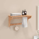 Vidaxl -Handtuchregal 60x30x35 cm Festes Walnussholz - afbeelding 1