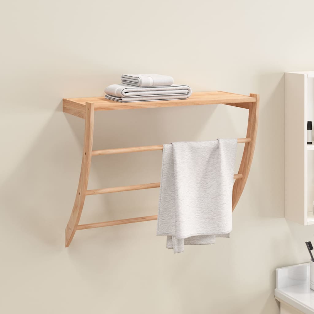 Vidaxl -Handtuchregal 60x25.5x49 cm Festes Walnussholz