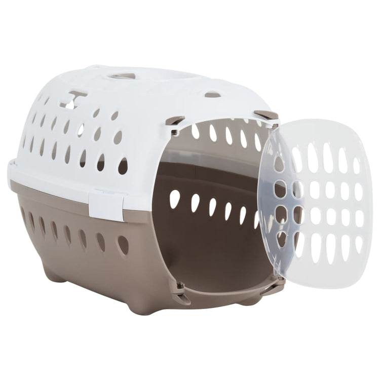VIDAXL -Reisekorb 50x34.5x32 cm Polypropen weiß und braun