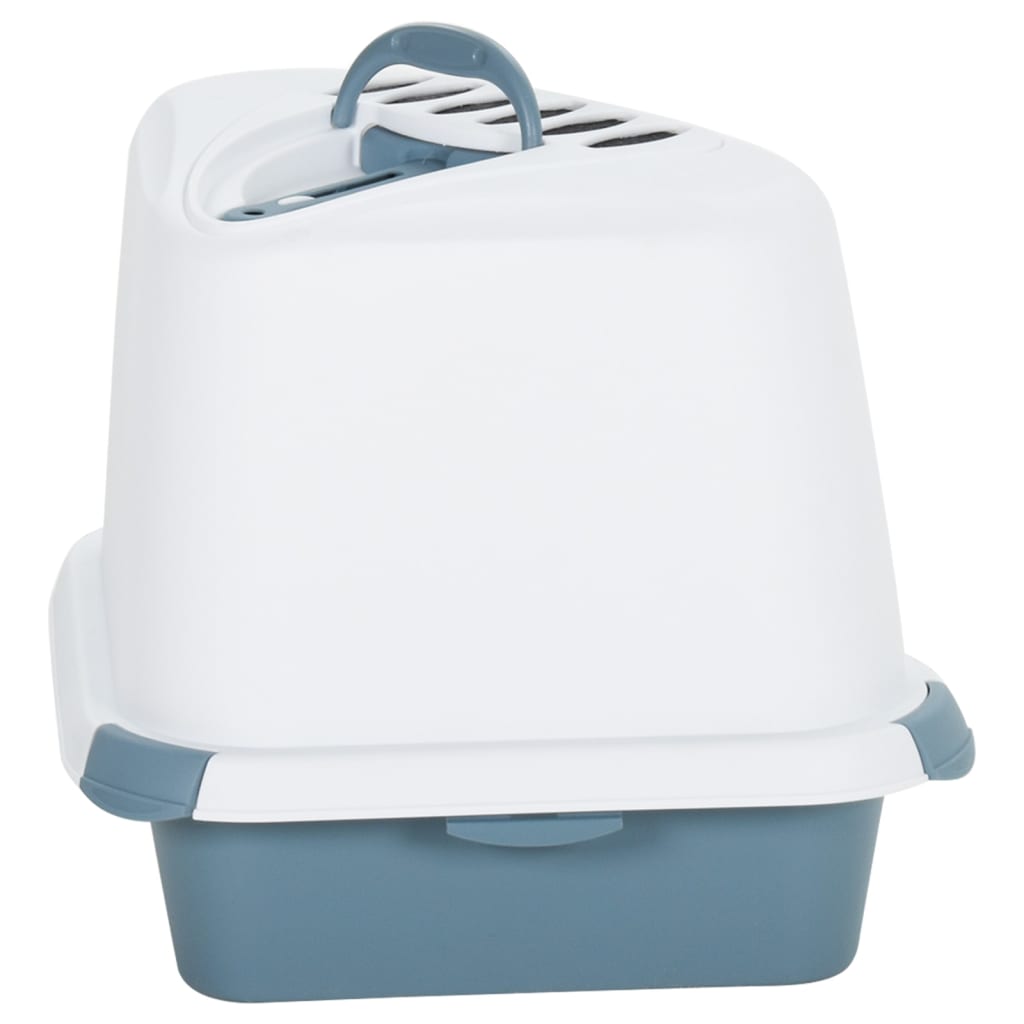 Vidaxl Müllbox 56x40x40 cm Polypropen weiß und blau