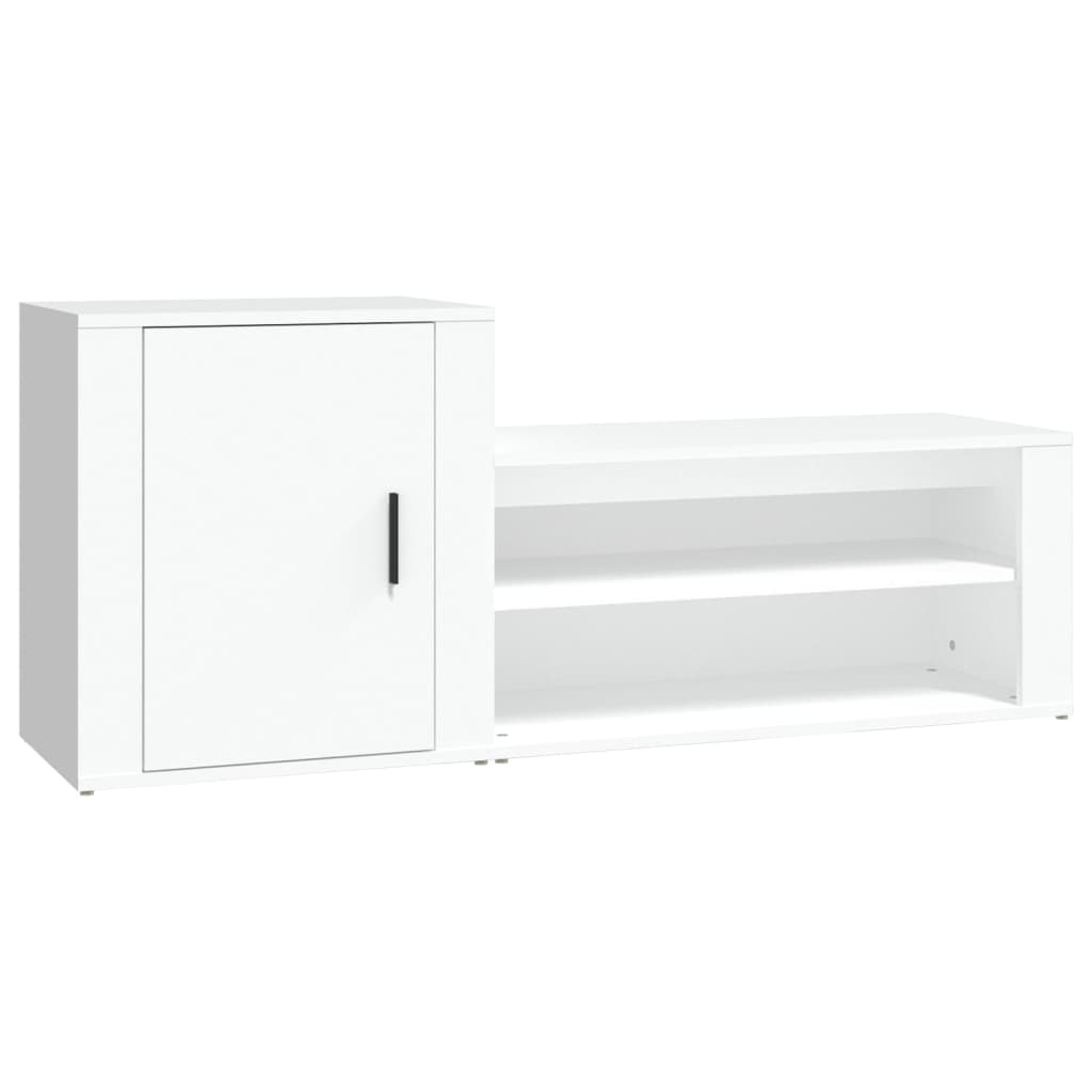 Vidaxl Schuhschrank 130x35x54 cm verarbeitetes Holz weiß