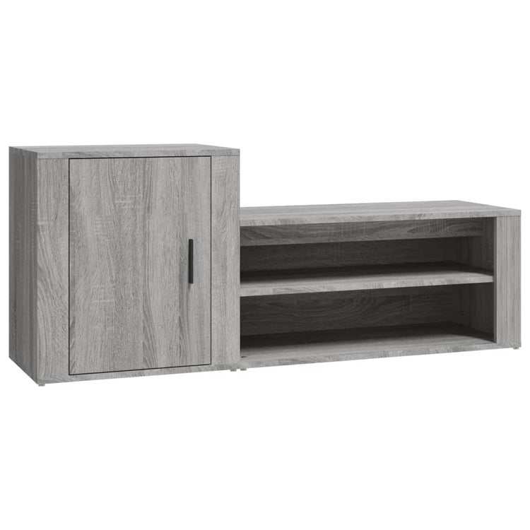 VIDAXL -Schuhschrank 130x35x54 cm propertiertes Holzgrau Sonoma