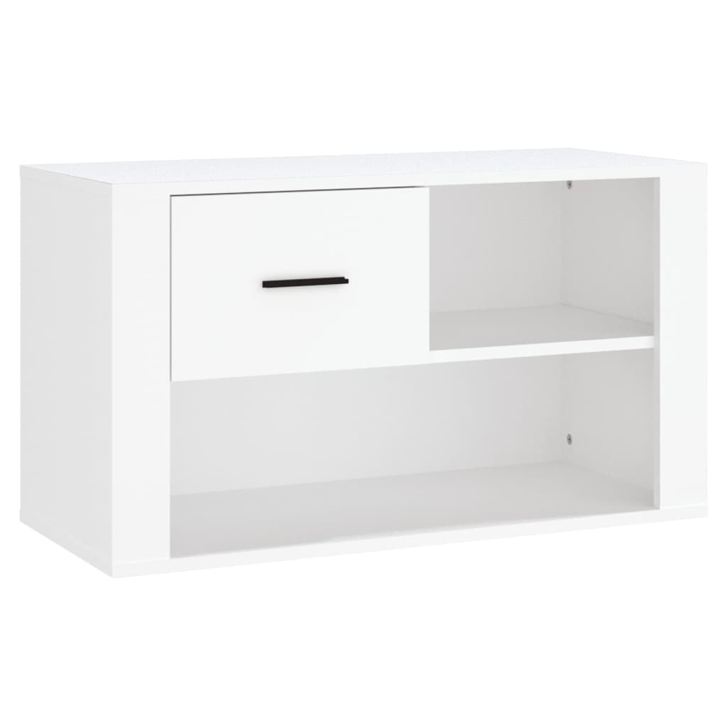 VIDAXL -Schuhschrank 80x35x45 cm projektiert Holz weiß