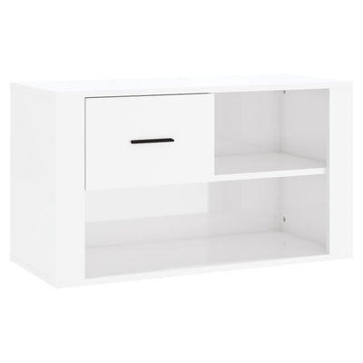 Vidaxl Schuhschrank 80x35x45 cm propertiertes Holz Hochglanz weiß
