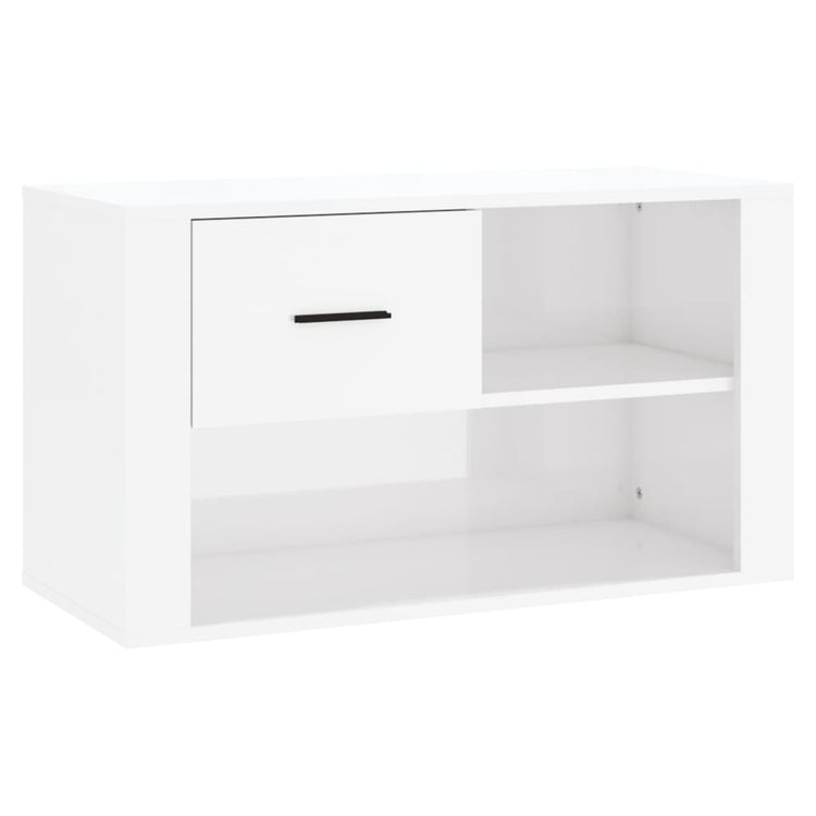 Vidaxl Schuhschrank 80x35x45 cm propertiertes Holz Hochglanz weiß