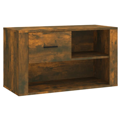 VIDAXL -Schuhschrank 80x35x45 cm Eigenschaften mit geräuchertem Eichenfarbe farbig