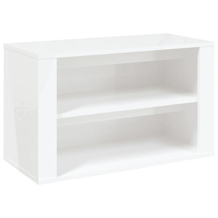 VIDAXL -Schuhregal 75x35x45 cm verarbeitetes Holz Hochglanz weiß