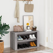 VIDAXL -Schuhregal 75x35x45 cm Eigenschaft Holzgrau Sonoma Eiche Farbe - afbeelding 1