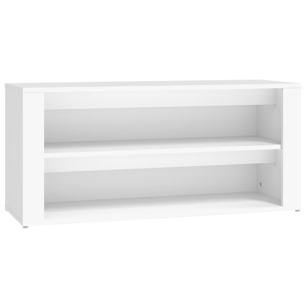 VIDAXL -Schuhregal 100x35x45 cm verarbeitetes Holz weiß
