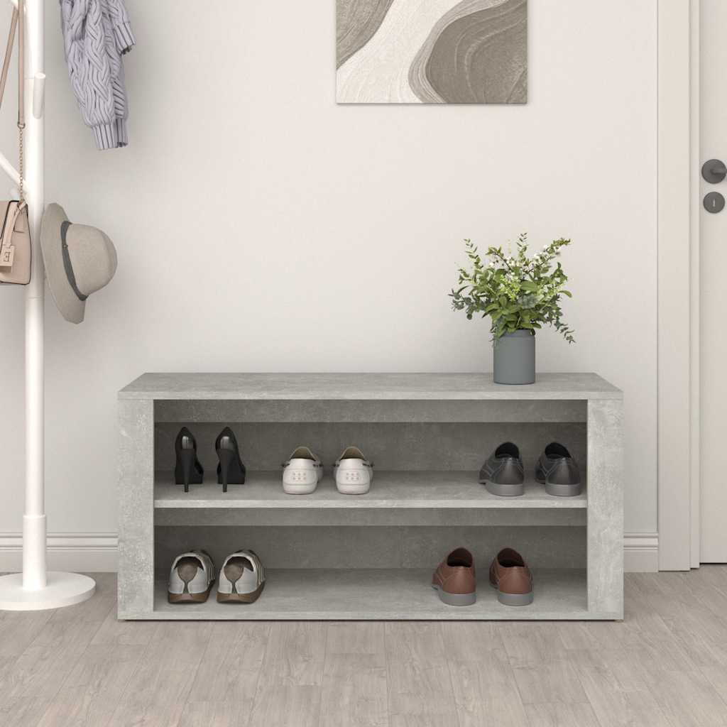 VIDAXL -Schuhregal 100x35x45 cm bearbeitete Holzbetonpreis
