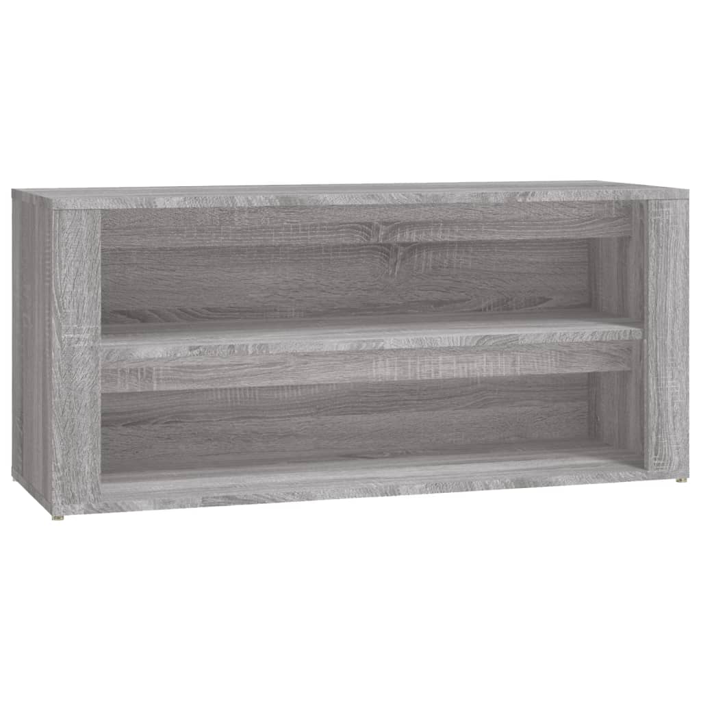 VIDAXL -Schuhregal 100x35x45 cm Schnitt Holzgrau Sonoma Eiche Farbe