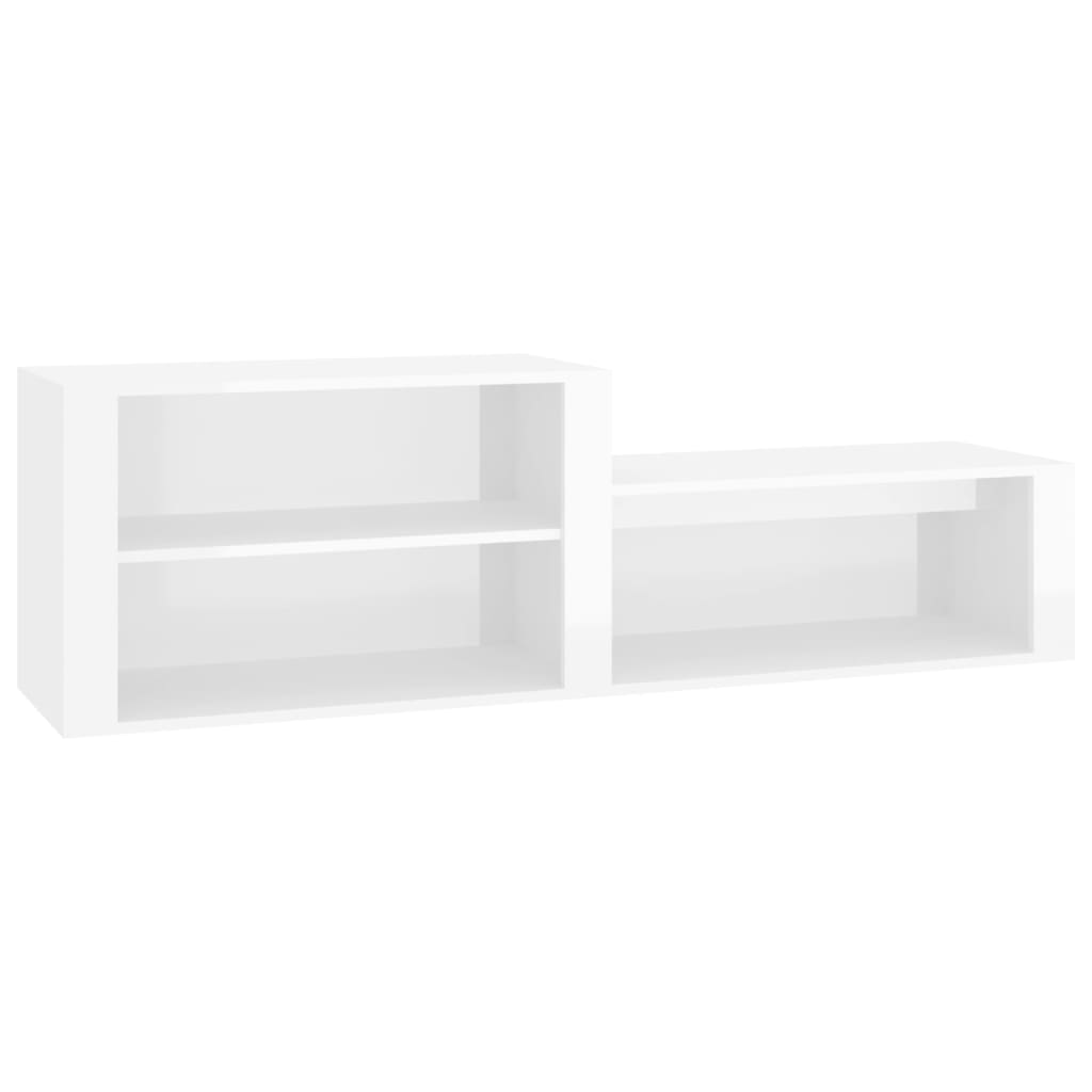 Vidaxl Schuhschrank 150x35x45 cm propertiertes Holz Hochglanz weiß