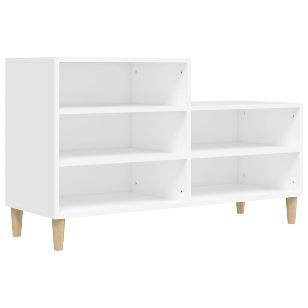 VIDAXL -Schuhschrank 102x36x60 cm propertiertes Holz weiß