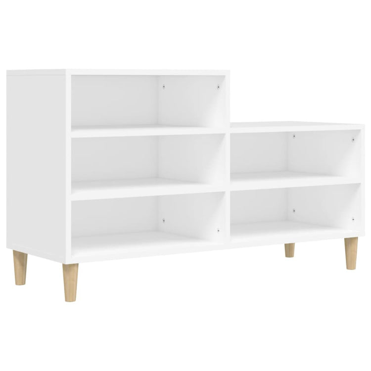 VIDAXL -Schuhschrank 102x36x60 cm propertiertes Holz weiß