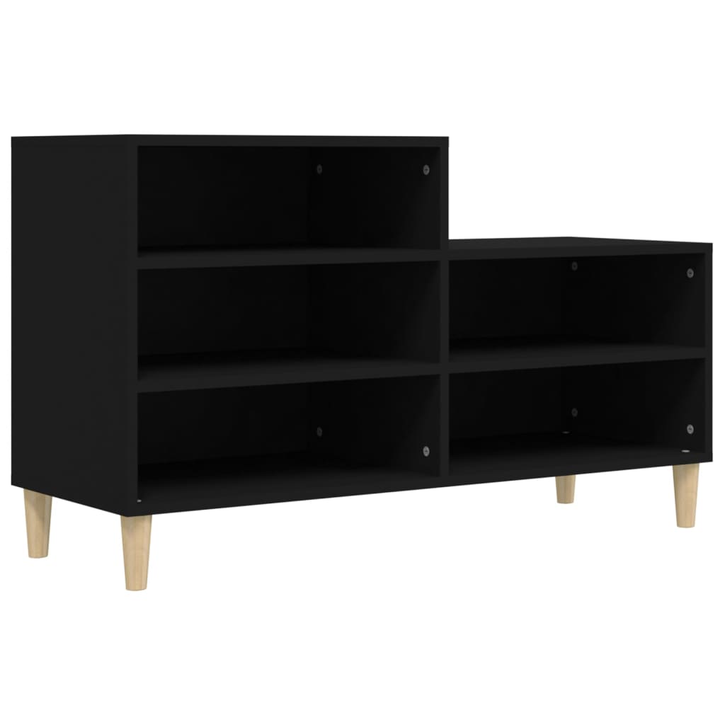 Vidaxl Schuhschrank 102x36x60 cm propertiertes Holzschwarz