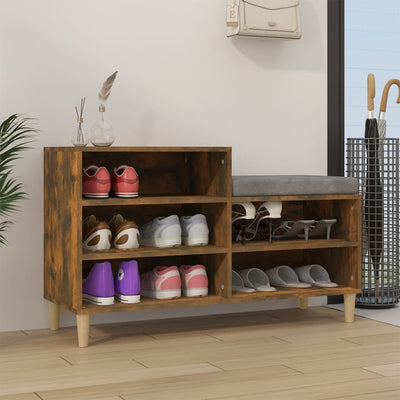 VIDAXL -Schuhschrank 102x36x60 cm propertiertes Holzgeräuchchen -Eiche gefärbt