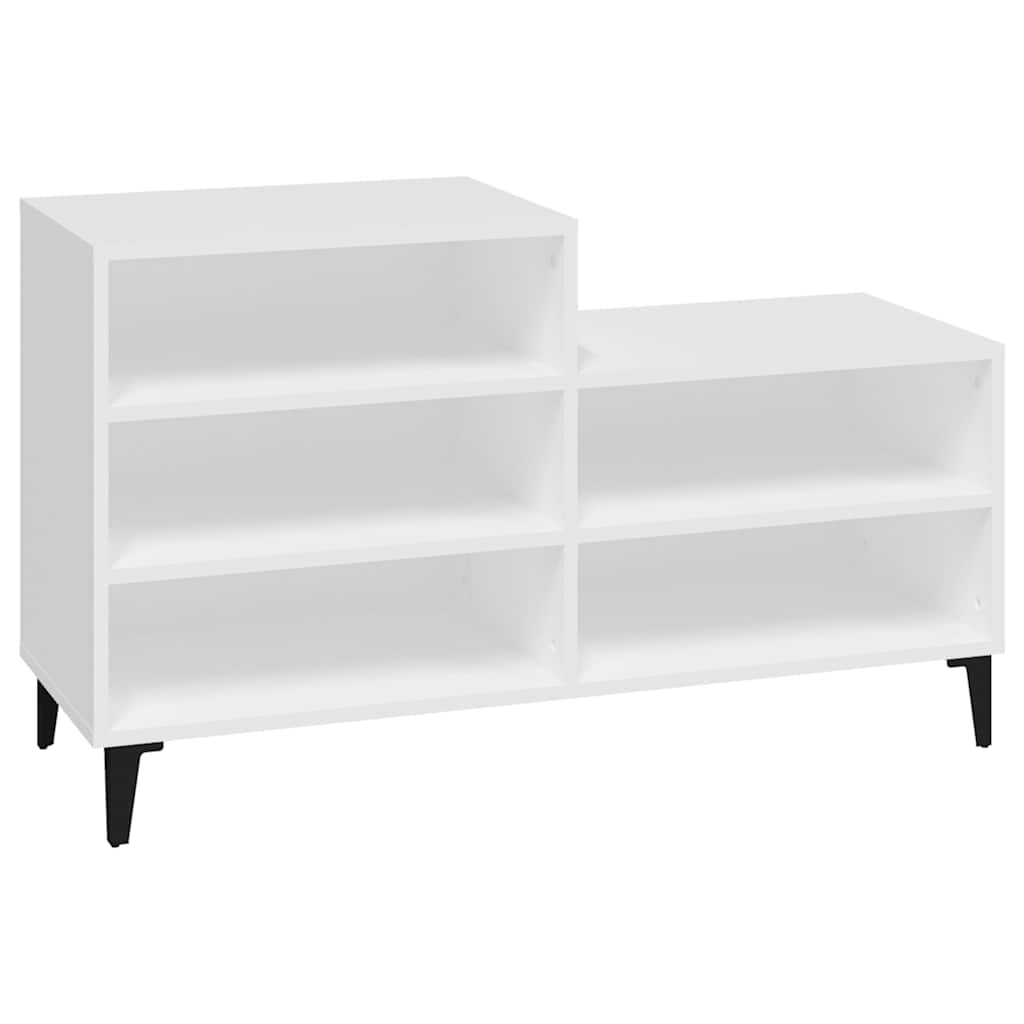 VIDAXL -Schuhschrank 102x36x60 cm propertiertes Holz weiß