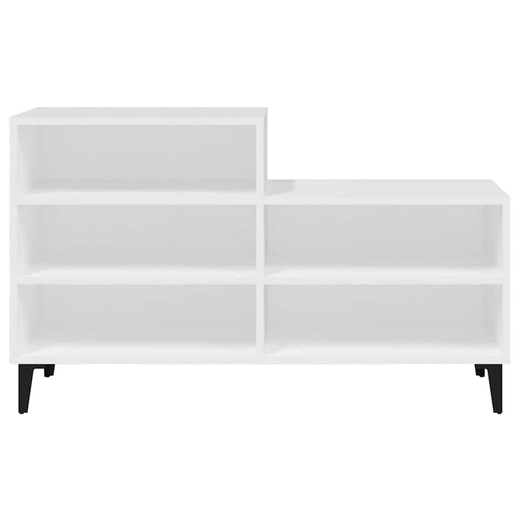VIDAXL -Schuhschrank 102x36x60 cm propertiertes Holz weiß