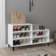VIDAXL -Schuhschrank 102x36x60 cm propertiertes Holz weiß