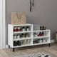 Vidaxl Schuhschrank 102x36x60 cm verarbeitetes Holz Hochglanz weiß
