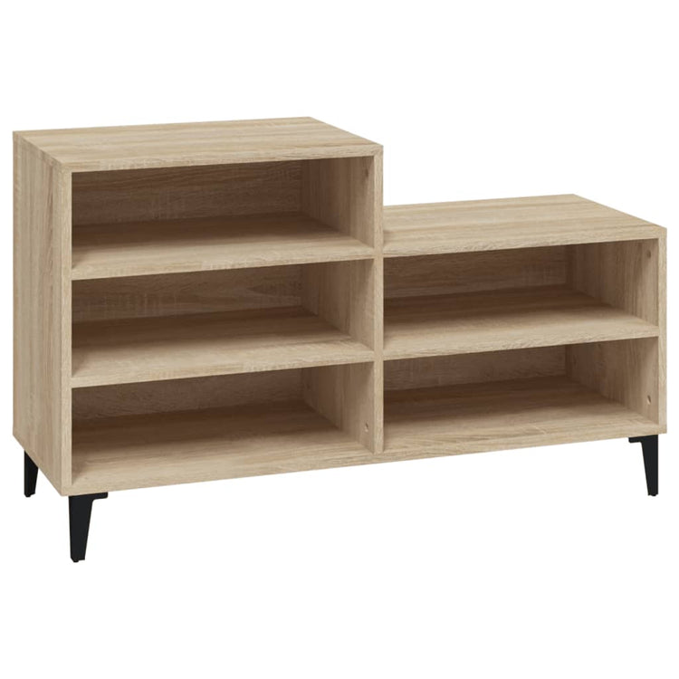 VIDAXL -Schuhschrank 102x36x60 cm propertiertes Holz Sonoma Eiche gefärbt