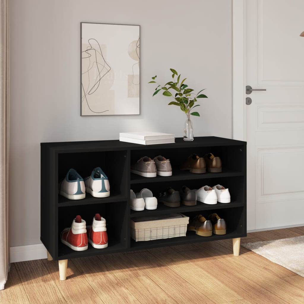Vidaxl Schuhschrank 102x36x60 cm propertiertes Holzschwarz