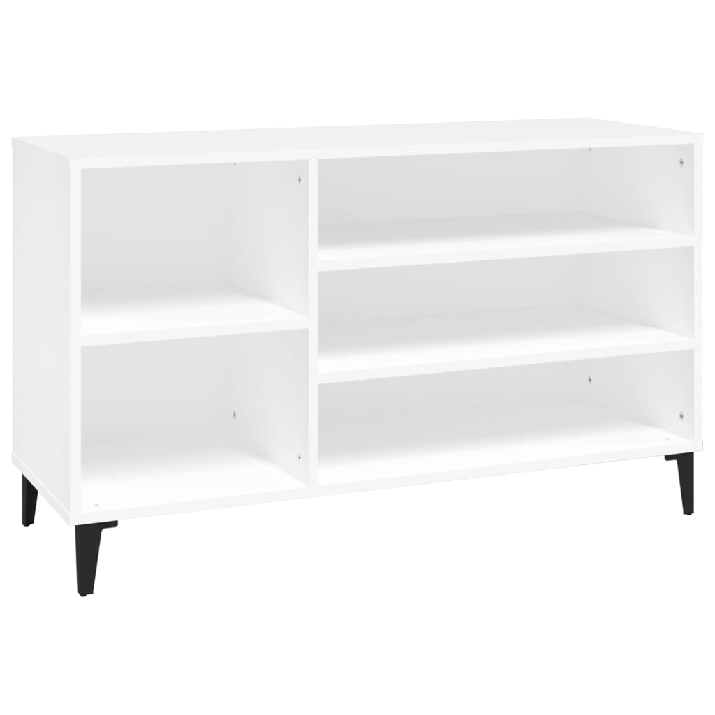 VIDAXL -Schuhschrank 102x36x60 cm propertiertes Holz weiß
