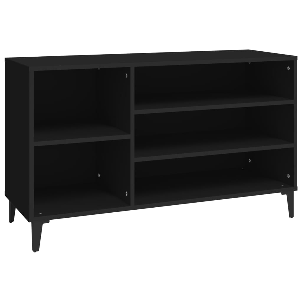 Vidaxl Schuhschrank 102x36x60 cm propertiertes Holzschwarz