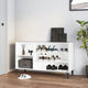 Vidaxl Schuhschrank 102x36x60 cm verarbeitetes Holz Hochglanz weiß