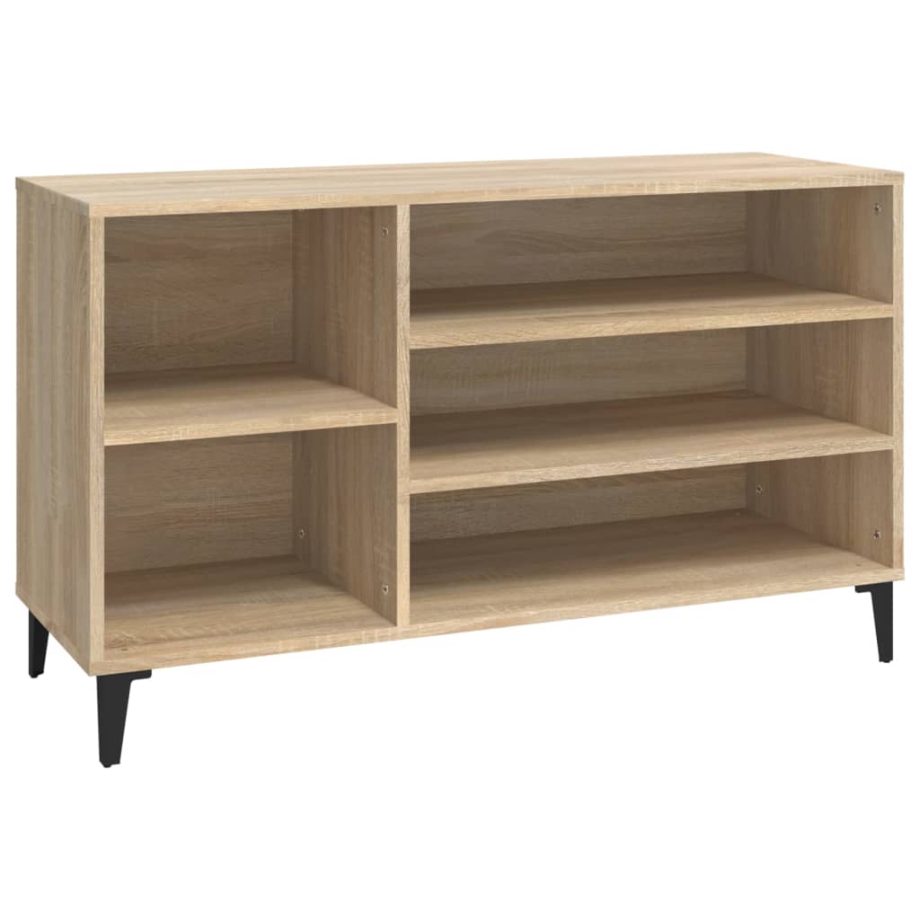 VIDAXL -Schuhschrank 102x36x60 cm propertiertes Holz Sonoma Eiche gefärbt