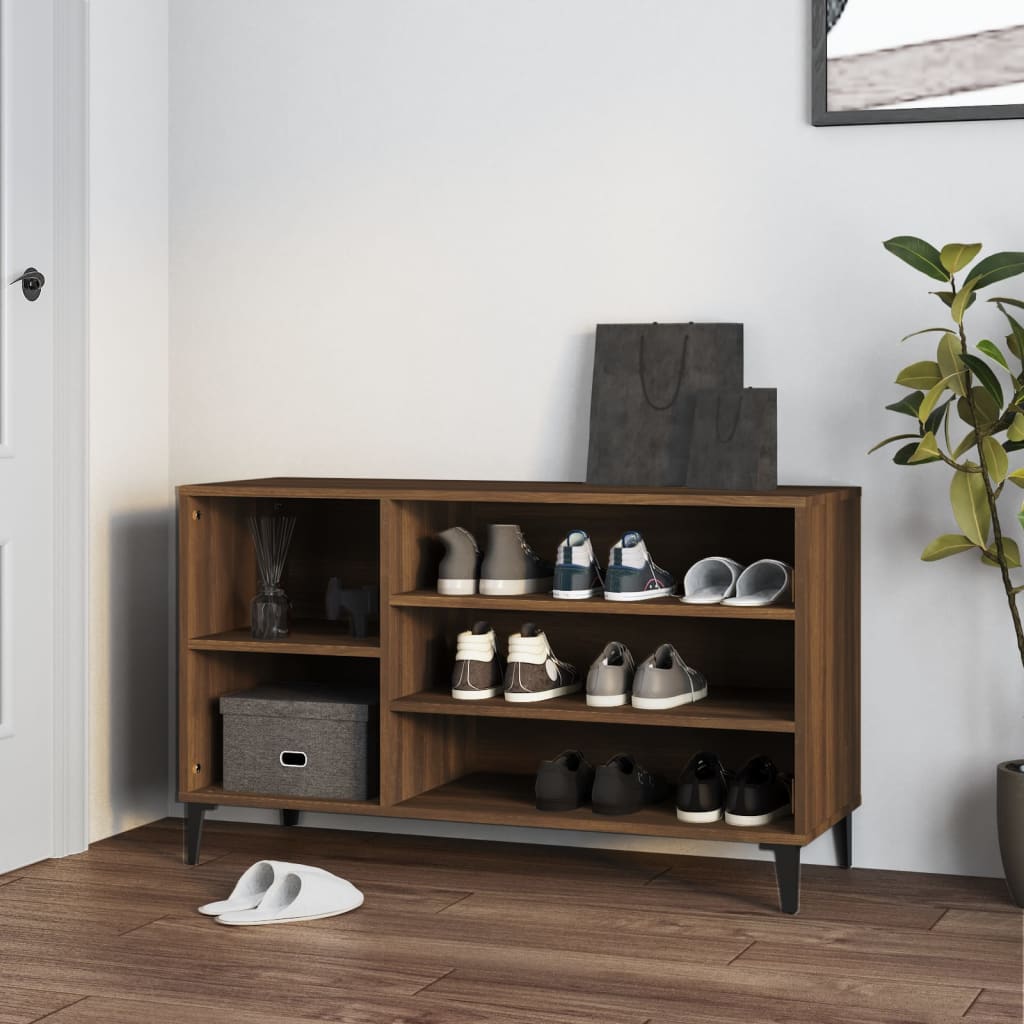 Vidaxl Schuhschrank 102x36x60 cm Eigenschaften Holzbraune Eiche Farbe