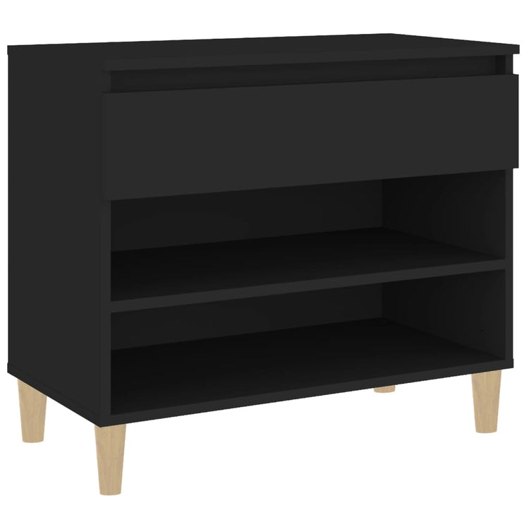 Vidaxl Schuhschrank 70x36x60 cm propertiertes Holzschwarz