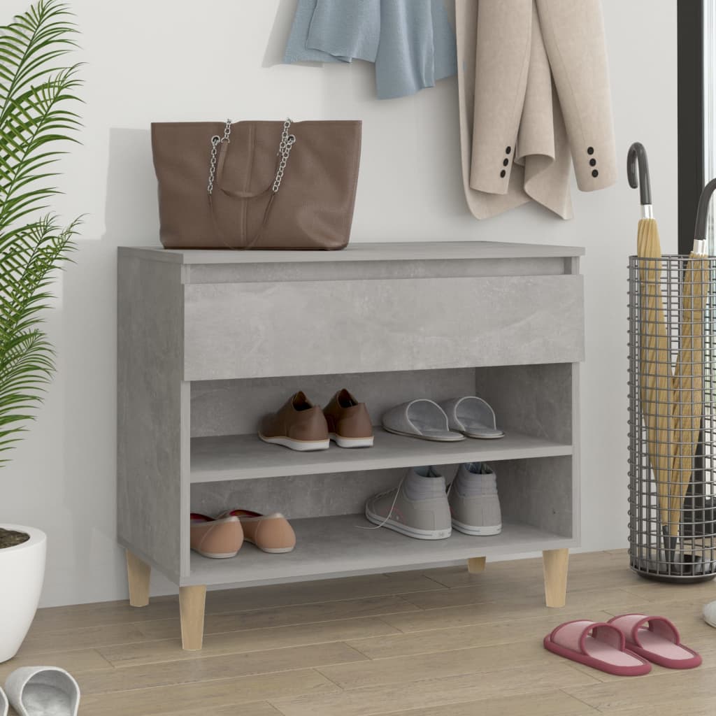 VIDAXL -Schuhschrank 70x36x60 cm verarbeiteter Holzbetonglijs