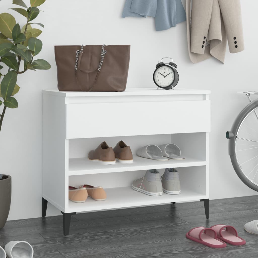 Vidaxl Schuhschrank 70x36x60 cm propertiertes Holz weiß
