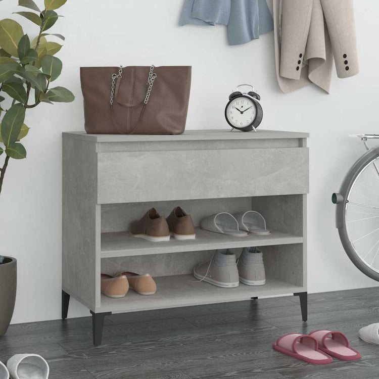 VIDAXL -Schuhschrank 70x36x60 cm verarbeiteter Holzbetonglijs