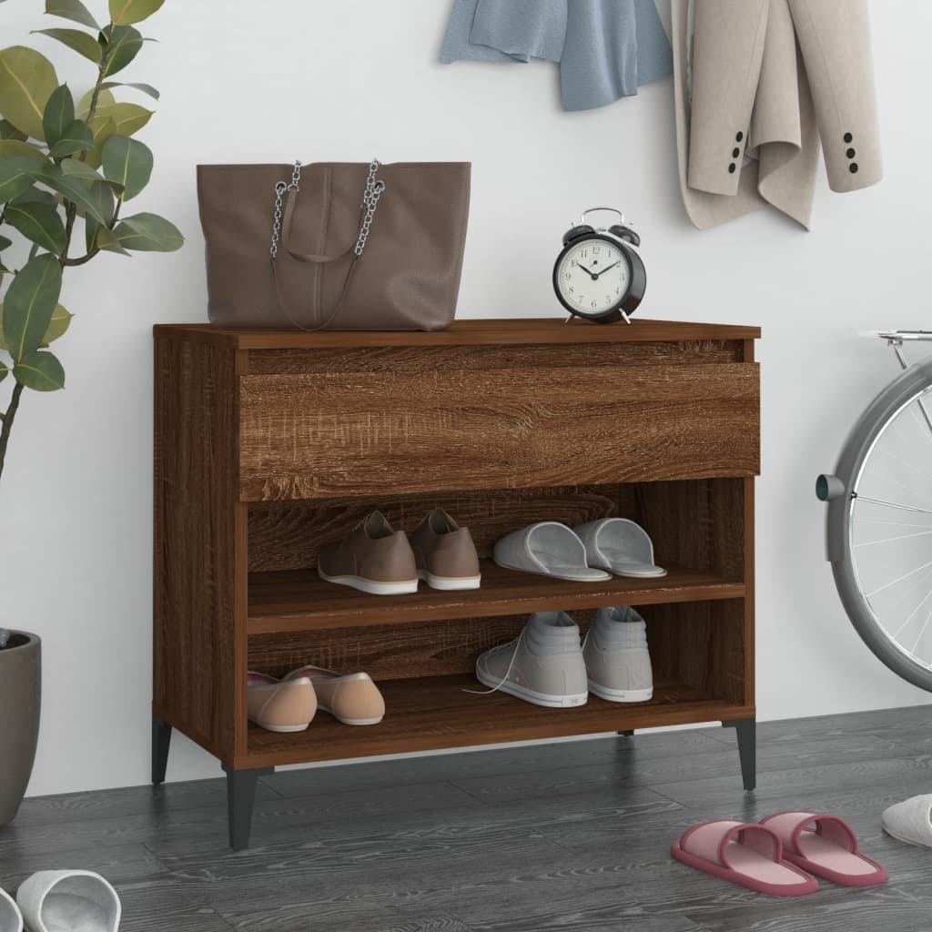 Vidaxl Schuhschrank 70x36x60 cm propertiertes Holzgeräuchchenfarbe gefärbt