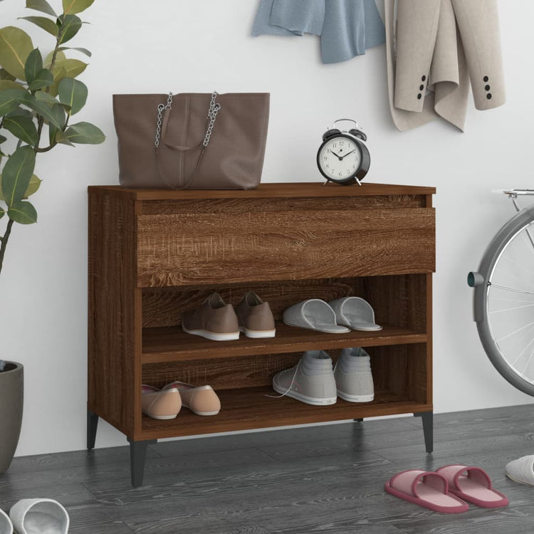 Vidaxl Schuhschrank 70x36x60 cm propertiertes Holzgeräuchchenfarbe gefärbt