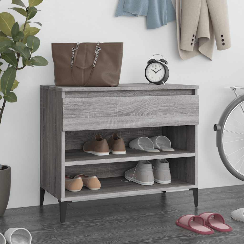 Vidaxl Schuhschrank 70x36x60 cm propertiertes Holz Sonoma Grey
