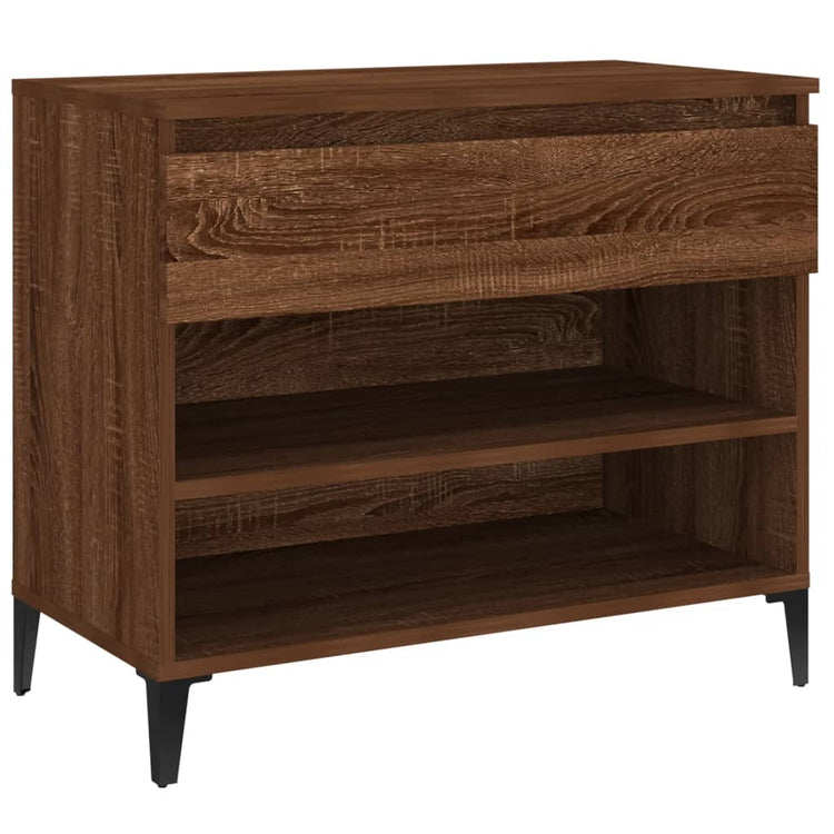 Vidaxl Schuhschrank 70x36x60 cm verarbeitete Holzbraune Eiche Farbe