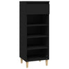 Vidaxl Schuhschrank 40x36x105 cm propertiertes Holzschwarz